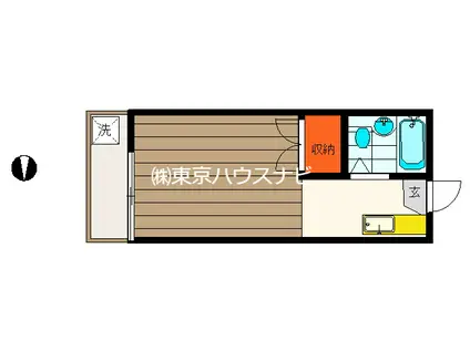 メイト英(1K/2階)の間取り写真