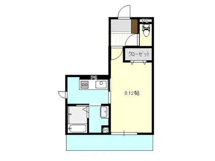 CHAMPS DE FLEURS(1K/1階)の間取り写真