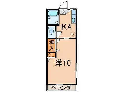 ディアスセフィラ95(1K/1階)の間取り写真