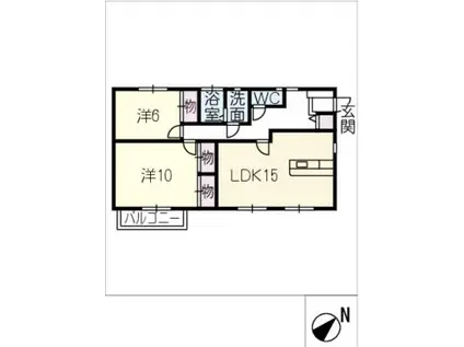 養老鉄道養老線 播磨駅 徒歩6分 2階建 築19年(2LDK/2階)の間取り写真