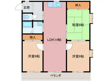 ネオ岩崎台(3LDK/3階)の間取り写真