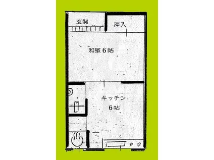 大師マンション(1DK/3階)の間取り写真