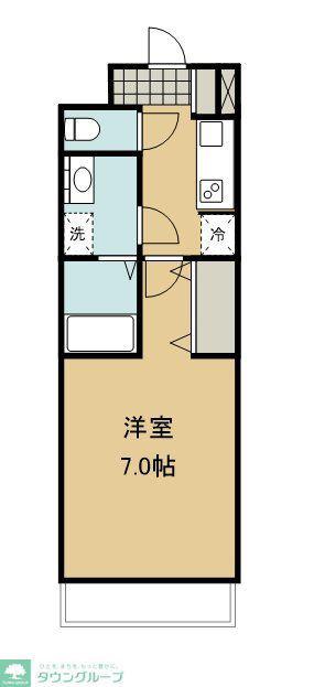 ウィズコート狭山(1K/3階)の間取り写真