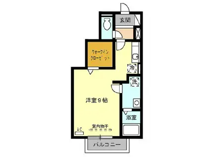 コンフォート高山(ワンルーム/1階)の間取り写真