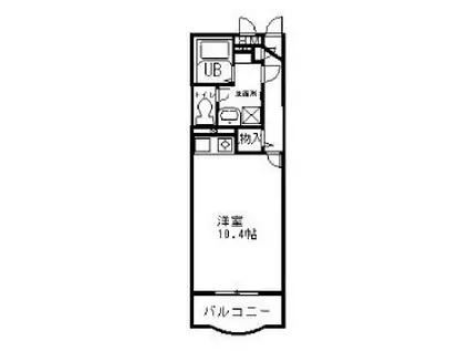 三島ガーデンヒルズアネックス(ワンルーム/1階)の間取り写真
