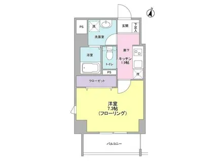 メゾン・ド・クロシェット(1K/3階)の間取り写真