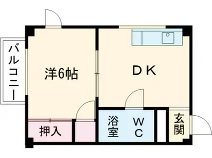 WERDEN FIRST BLDG(1DK/3階)の間取り写真