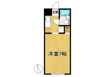 青山コーポIII(1K/2階)の間取り写真