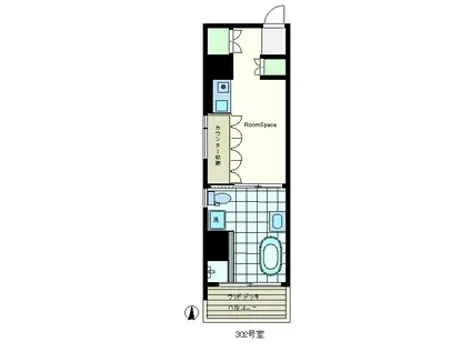 NIIビル(ワンルーム/3階)の間取り写真