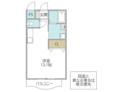 WOOD・HILLひたち野(ワンルーム/3階)の間取り写真