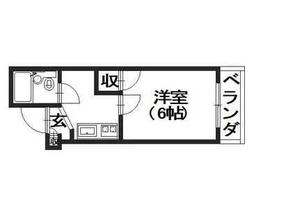 エバーグリーンヴィラ堀川(1K/5階)の間取り写真
