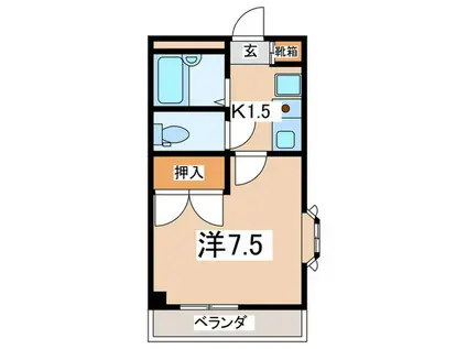 アネックス相生(1K/3階)の間取り写真