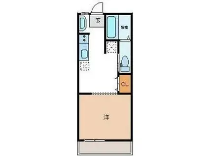 メゾン丸山II(1DK/1階)の間取り写真