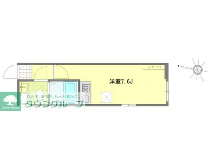 練馬区高野台422共同(ワンルーム/2階)の間取り写真