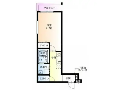 フジパレス高井田西V番館(1K/3階)の間取り写真