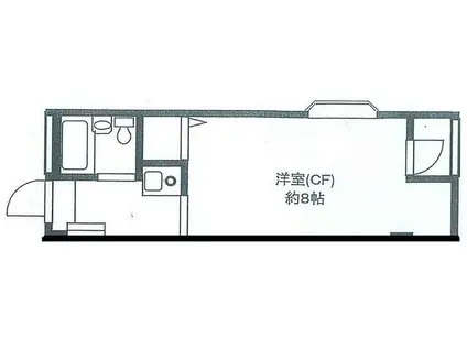サンピア野毛(1K/2階)の間取り写真