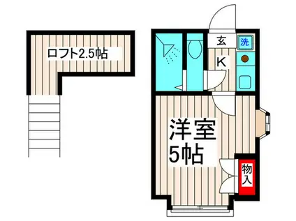エバーリビングイン金町SPI(1K/2階)の間取り写真