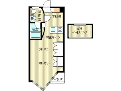 トワムール・アージュ(ワンルーム/8階)の間取り写真