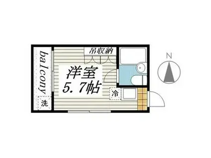 メゾン・ド・富士見町(ワンルーム/2階)の間取り写真