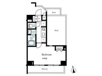 EXCLUSIVE LIEN 高島平(1K/5階)の間取り写真