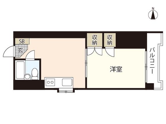CREARE京橋川(1DK/2階)の間取り写真