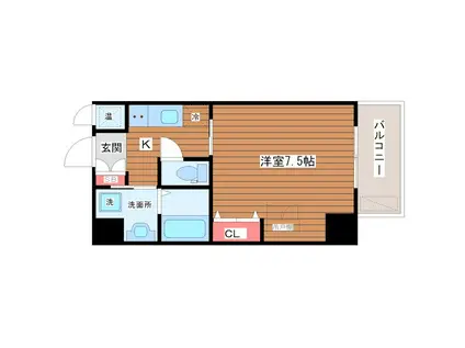 メルベージュ難波ウエスト(1K/5階)の間取り写真