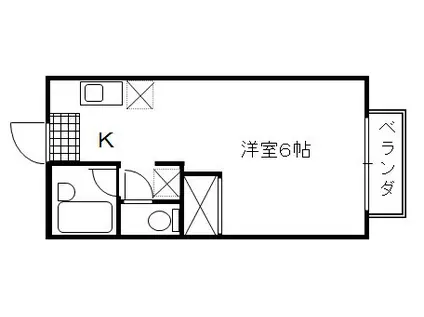 れらはるせ(1K/2階)の間取り写真