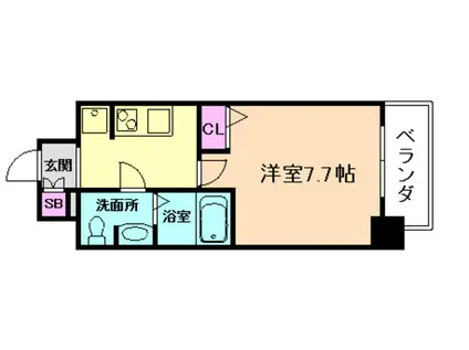 レオンヴァリエ福島野田(1K/3階)の間取り写真