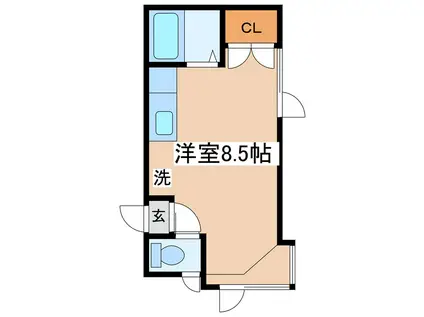 ハイツTOMATO(ワンルーム/2階)の間取り写真