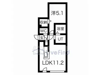 SELECCAO美園 チョイス(1LDK/4階)の間取り写真