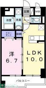 BRIGHT GATE 名古屋(1LDK/3階)の間取り写真