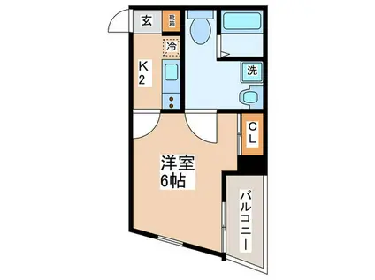 GRANDUO HACHIMANYAMA(1K/1階)の間取り写真