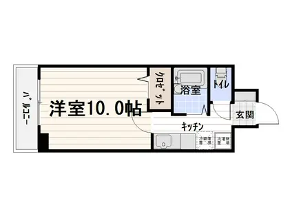 ギャラン文教(1K/3階)の間取り写真
