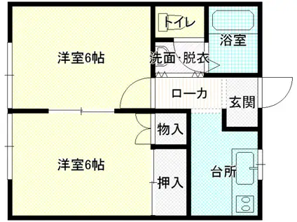 フォルムBS(2K/2階)の間取り写真
