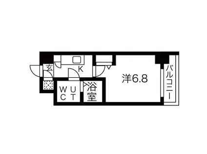 レジュールアッシ梅田NEX(1K/10階)の間取り写真