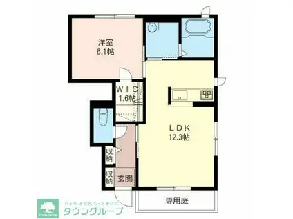 アレグリア(1LDK/1階)の間取り写真