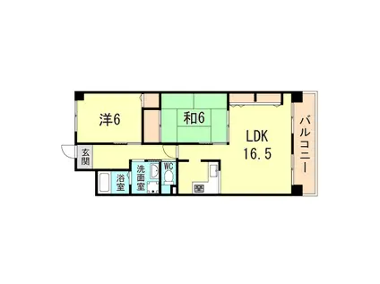 グランプレステージ明石西Ⅱ(2LDK/8階)の間取り写真