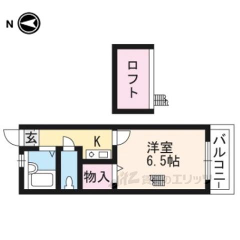 花園ハイツ(1K/2階)の間取り写真