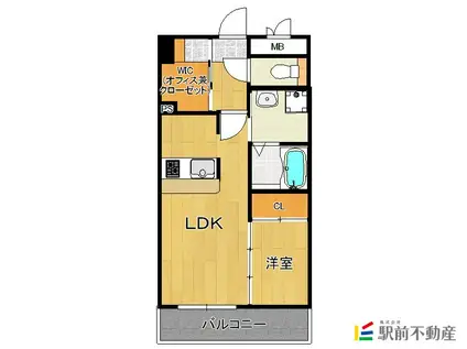 IN SHAPE港(1LDK/6階)の間取り写真