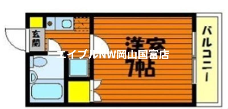 エスペーロ伊島(1K/1階)の間取り写真