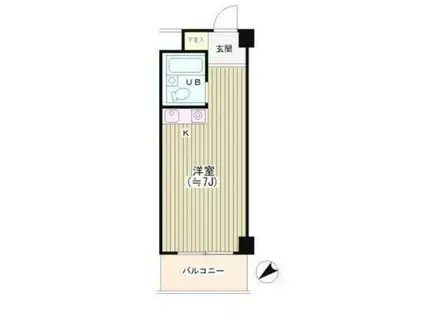 ローヤルガーデン(ワンルーム/2階)の間取り写真