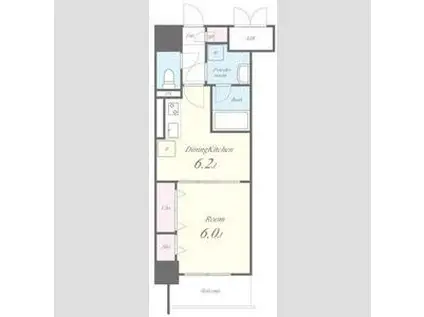 ル・ソレイユ(1DK/4階)の間取り写真