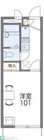レオパレス川島(1K/1階)の間取り写真