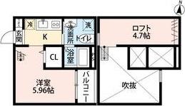 CASTELLO CHIAVEカストロキアー(ワンルーム/1階)の間取り写真