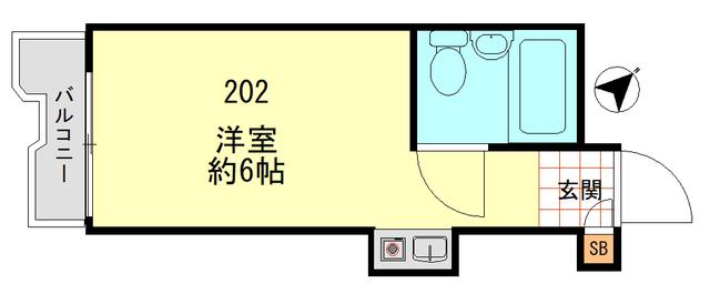 トップ板橋(ワンルーム/2階)の間取り写真