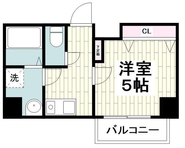 伏見町ハウス(1K/3階)の間取り写真