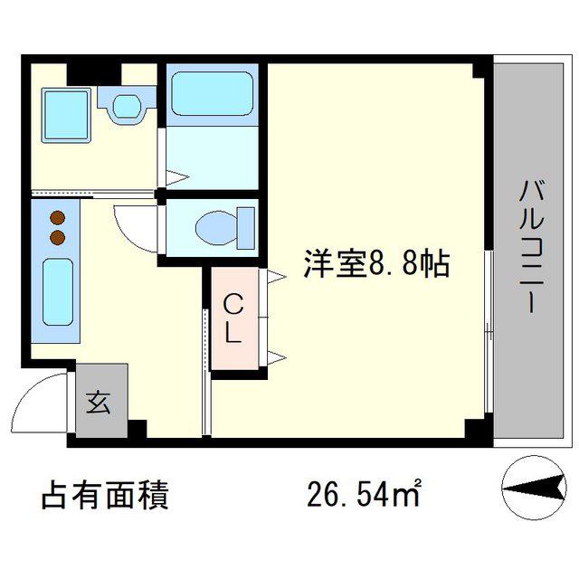 アールメゾン(1K/1階)の間取り写真
