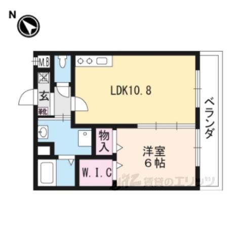 ELEGANTE(1LDK/3階)の間取り写真