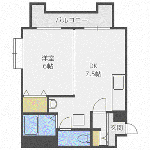 マンションリリーズN22(1DK/5階)の間取り写真