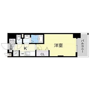LUXE新大阪α(1K/6階)の間取り写真